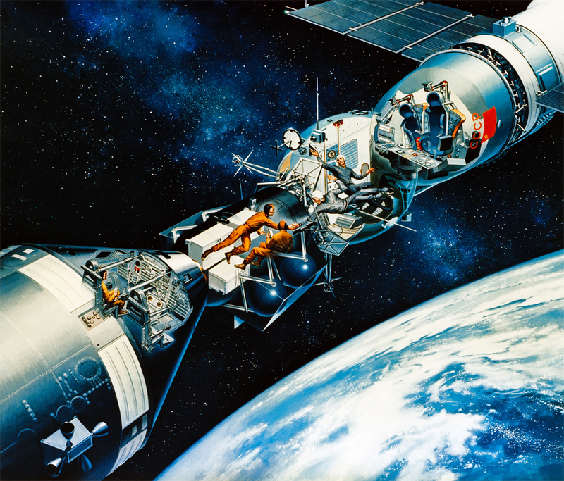 Illustration for article titled The Forgotten Space Artist Who Envisioned the End of the Space Race